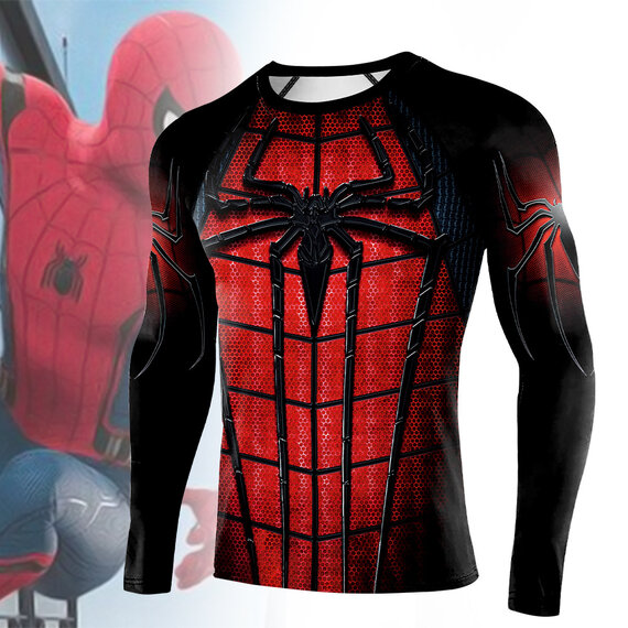 Spider man Sports Workouts Running Tee Performance T-Shirt Cool Dry Top
