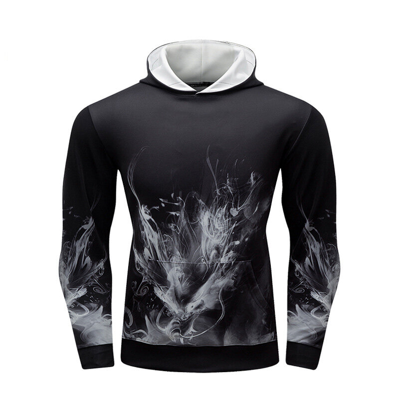 Unisex 3D Print Dragon Hoodie With Pocket - PKAWAY