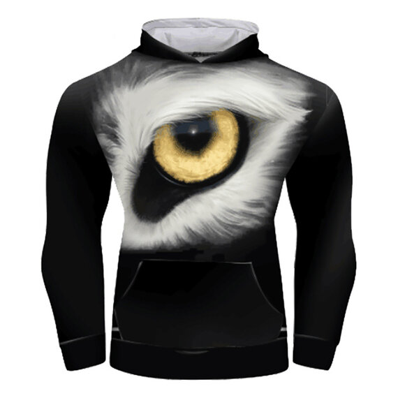 pullover Hoodie With cool Eagle Eye 3D print Pattern,fashion and stylish Loose Hoodie
