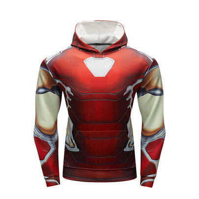 Boys Girls 3D Printed Full Zip Hooded Sweatshirt Iron Man