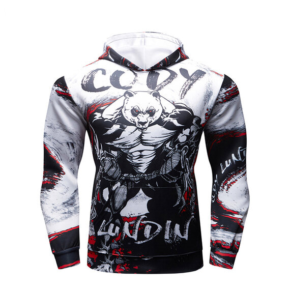 long sleeve fashion KungFu Panda full body print sweatshirt for gym