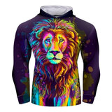 fashion 3d graphic lion face sweatshirt for running