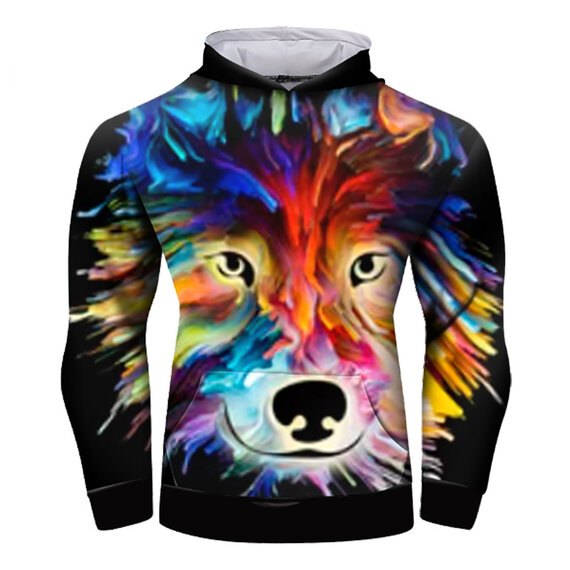 Novelty 3D Graphic Tiger Pullover Sweatshirts,All Over Printed