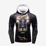 Cool Hoodies Sweatshirt, All Over Print tiger pullover sportweart tops