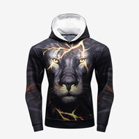 Cool Hoodies Sweatshirt, All Over Print tiger pullover sportweart tops