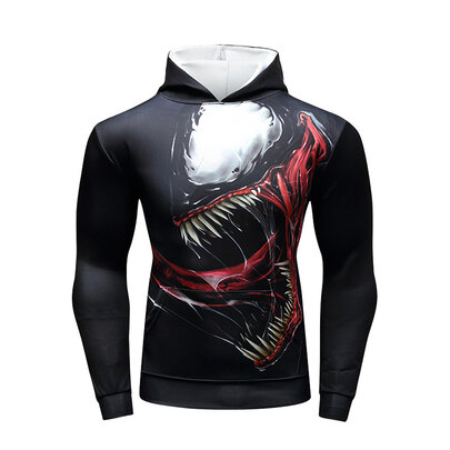 Marvel Venom Novelty 3D Hoodie Pullover Print Pattern Fashion Sweatshirt Sportswear