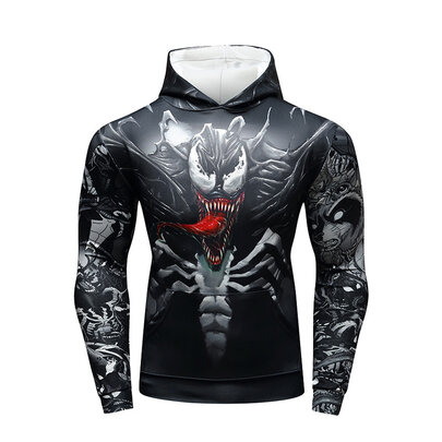 Marvel comic Venom pullover sweatshirt Realistic Fashion Design Pattern