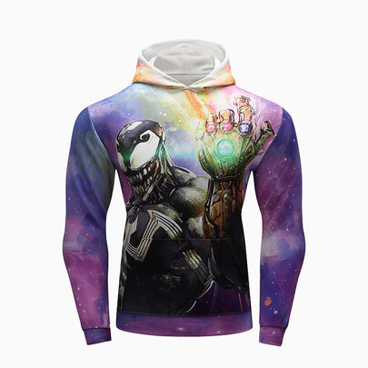 Venom Hoodie 3D White Pullover Sweatshirt Casual Tops For unisex