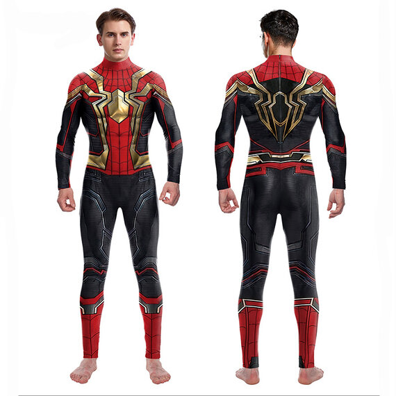Marvel Movie Iron Spiderman No Way Home graphic jumpsuit full body print
