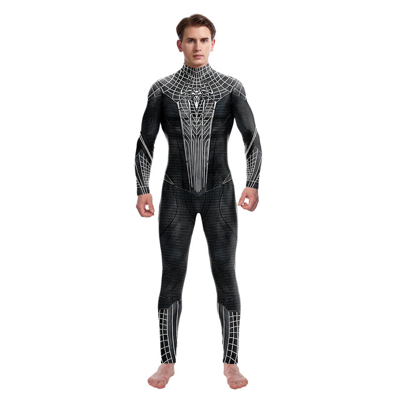 Black Spider Man Jumpsuit Marvel Superhero Costume
