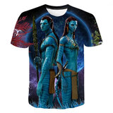 movie cosplay tee shirt Jake Sully Neytiri James Cameron Movie Avatar 2 costume shirt