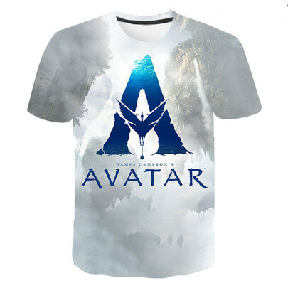 short sleeve crewneck Avatar James Cameron Movie 3d graphic tee top