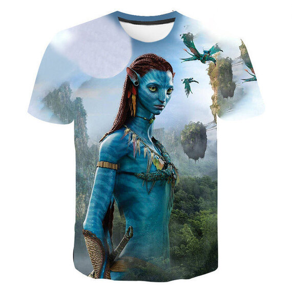 short sleeve crewneck movie Avatar MontasVolans Neytiri cosplay tee shirt for unisex