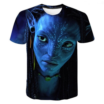 short sleeve ames Cameron 2022 Avatar 2 print costume tee tops