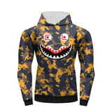 Long Sleeve Smiley Face Graphic Print Hoodie Seatshirt Hip Hop Trendy Pullover Hooded with Kangaroo Pocket