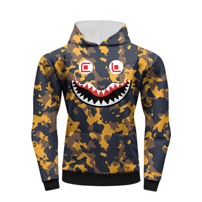 Long Sleeve Smiley Face Graphic Print Hoodie Seatshirt Hip Hop Trendy Pullover Hooded with Kangaroo Pocket