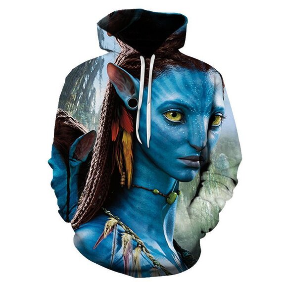 Cool Avatar Neytiri pullover hoodie with pocket,the Jake Sully's lover