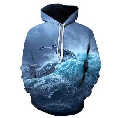 Avatar 2 Tulkun 3d print pullover hoodie Na'vi intelligent creature  like a giant flying fish