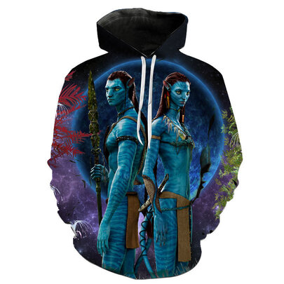 vatar 2 The Way of Water Jake Sully Princess Neytiri HD Graphic Hoodie For role cosplay