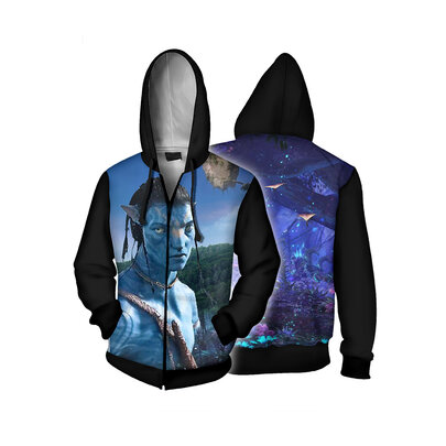 James Cameron 2022 Avatar 2 3d print sweatshirt with hood,long sleeve zip up closure