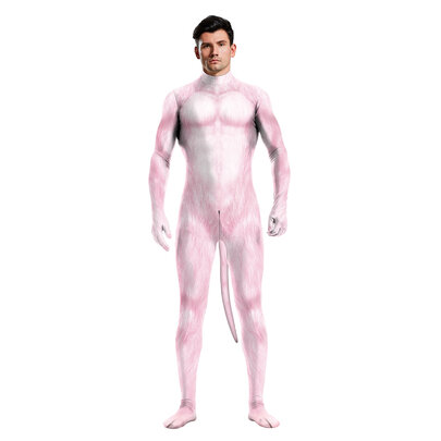 Petsuit Cosplay pink pig bodysuit for men