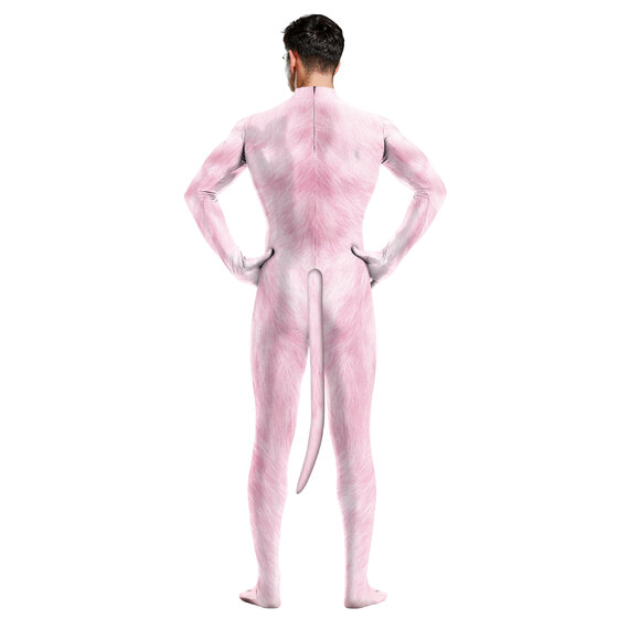 Cool pink pig Cosplay Costume Animal Bodysuit with Tail