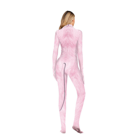pink pig Cosplay Costume Animal Bodysuit with Tail