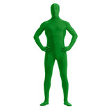 spandex suit with back zipper Green Disappearing Man Green Screen Bodysuit