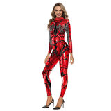 Venom 2 Carnage Jumpsuit Girls Cosplay Costume Black Red