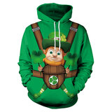 Unisex Hoodie Sweatshirt Funny St Saint Patricks Day Clover Tops