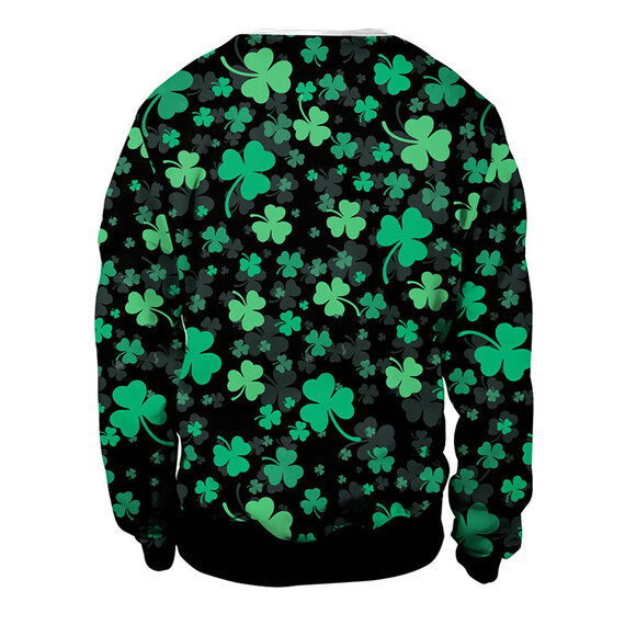 St Patricks Day Irish Distressed Drunk Shamrock Sweatshirt