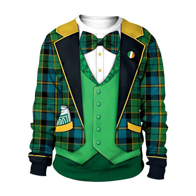 novetly 3d print Tuxedo Irish St Patricks Day tops