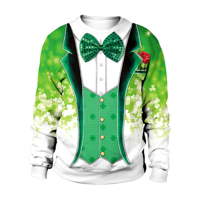 St Patricks Day hoodie Irish Tuxedo Costume sweatShirt
