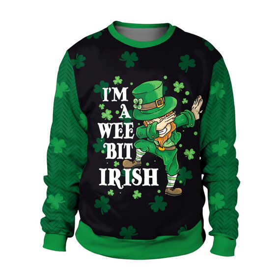 I'm A WEE Bit Irish 3D graphic St. Patrick's Day sweatshirt for unisex