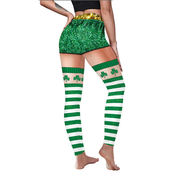 Waistband Holiday Events Print Leggings for Women - Halloween, Independence, Easter, St. Patrick's