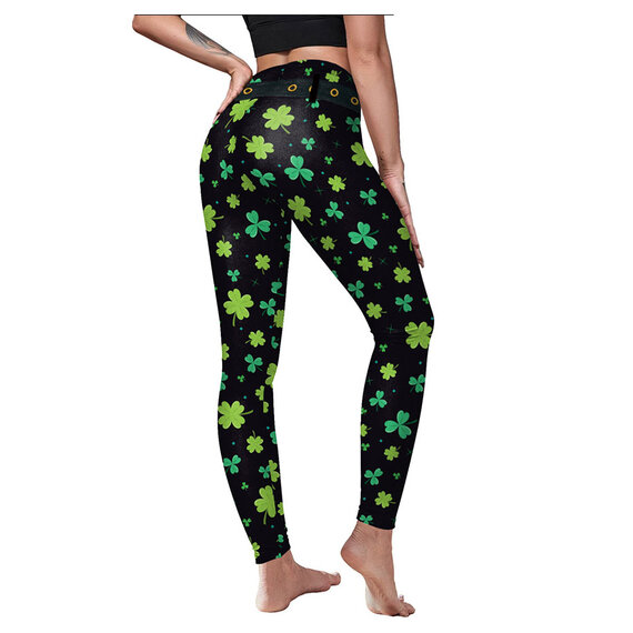 This Skinny Leggings Features Elastic Stretchy Waistband, Ankle Length Footless Style, 3D Printed Design with Festive Pattern.