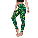 Green Plaid St Patrick's Day Leggings