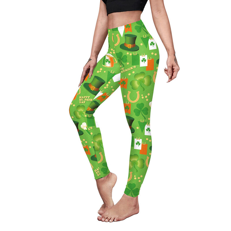 Happy St. Patrick's Day Stretchy Tights Yoga Pants - PKAWAY