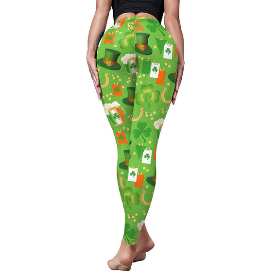 St Patricks Day Leggings Shamrock Leggings Saint Patrick