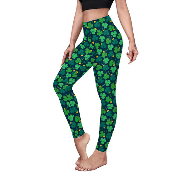 3D DIGITAL PRINTED LEGGINGS St. Patrick's Day ladies girls