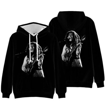 Bob Marley  Guitar 3d Print sweatshirt Black