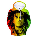 Long sleeve Classical Bob Marley Music pullover hoodie for cosplay