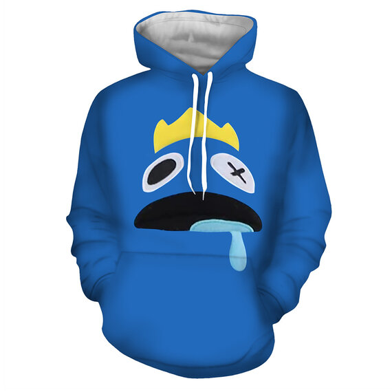 Game Rainbow friends 3d print Graphic pullover Hoodie blue