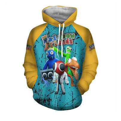 Homens Roblox Rainbow Friends 3d Impresso Hoodie Casual Pullover Moletom  Com capuz