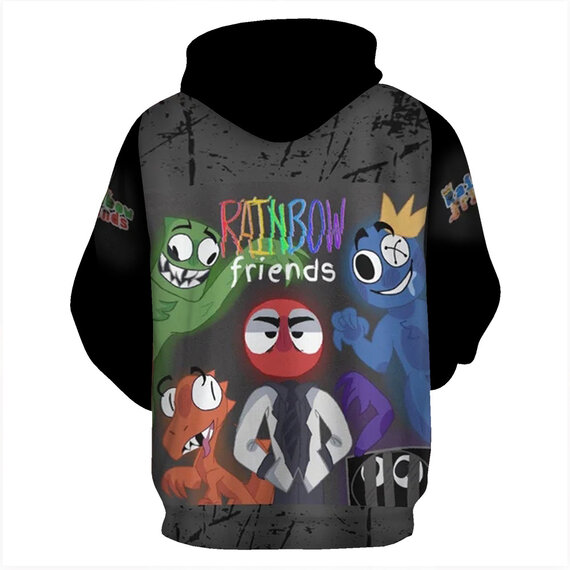 Boys Girls Rainbow Friends 3d Printed Graphic Long Sleeve Hoodie, Unisex