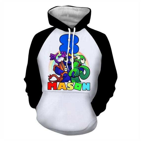 Rainbow Friends Mason Jars graphic hoodie Spandex and polyester make you feel soft and comfortable