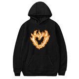 Fire Flame Sapnap Graphic Hoodie with pocket