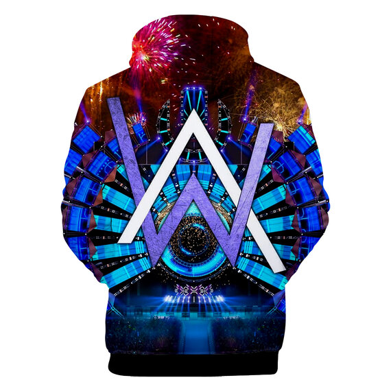 Cool Alan Walker Long Hoodie 3D Print Men Hooded Sweatshirt