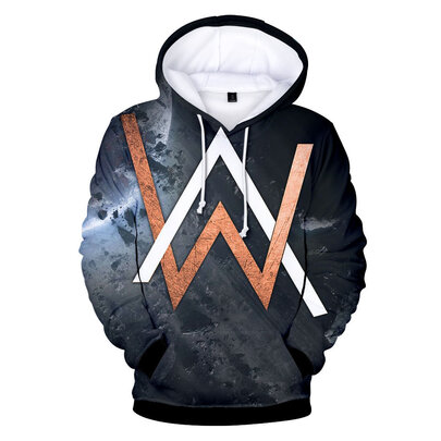 Alan Walker Mens Hoodies and Sweatshirts Autumn Spring Warm Hooded Top