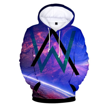 Cool DJ Master Alan Walker Hoodie adult youths AW Printed Clothes